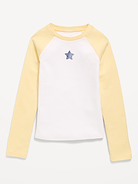 Image 2 of 3, Long Raglan-Sleeve T-Shirt for Girls