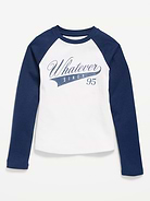 Image 2 of 3, Long Raglan-Sleeve T-Shirt for Girls