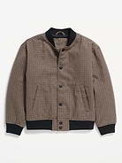 Image 2 of 3, Oversized Twill Bomber Jacket for Boys