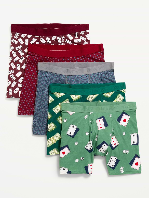 5-Pack Soft-Washed Boxer Briefs -- 6.25-inch inseam