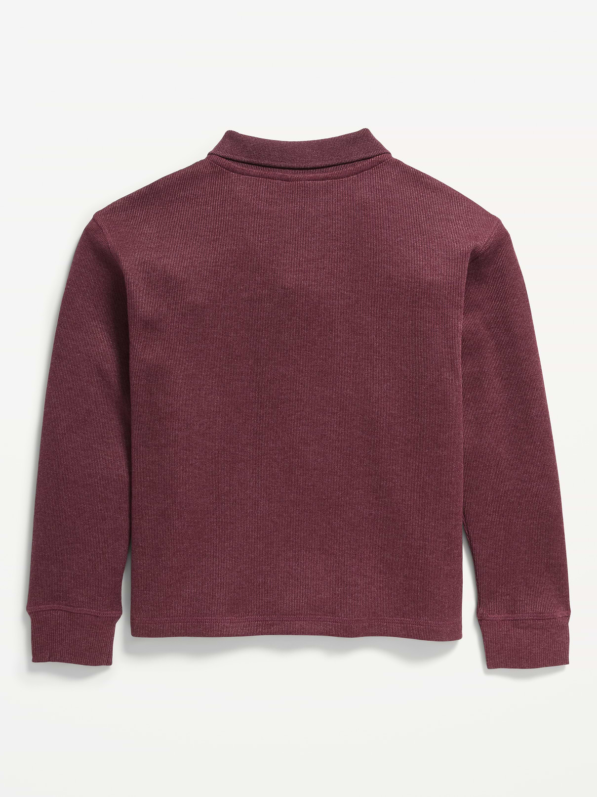 Image 3 of 3, Collared Ribbed Quarter-Zip Sweater for Boys