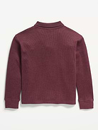 Image 3 of 3, Collared Ribbed Quarter-Zip Sweater for Boys