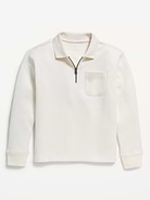 Image 2 of 3, Collared Ribbed Quarter-Zip Sweater for Boys
