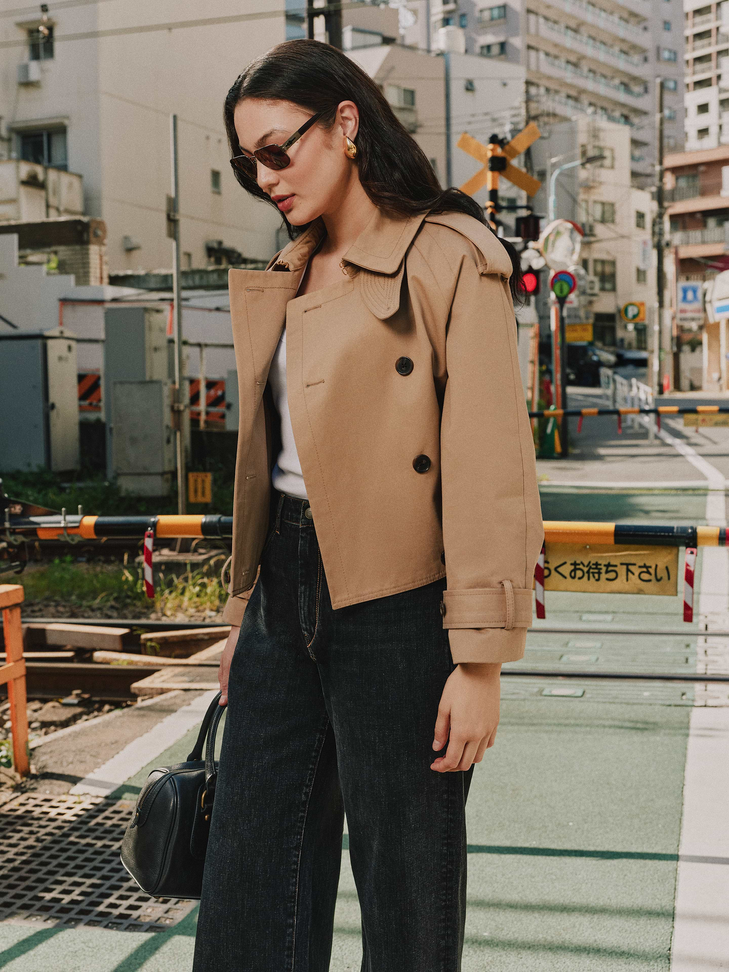 Image number 8 showing, Cropped Cotton Twill Trench Coat