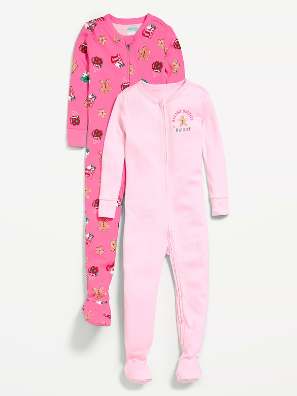Snug-Fit 2-Way-Zip Pajama One-Piece 2-Pack for Toddler & Baby