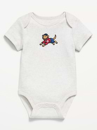 Image 1 of 1, envelope neckline, short sleeves, logo graphic at front, snaps along inseam, Product #1186699