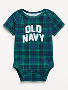 Image 1 of 1, envelope neckline, short sleeves, logo graphic at front, snaps along inseam, Product #1186699