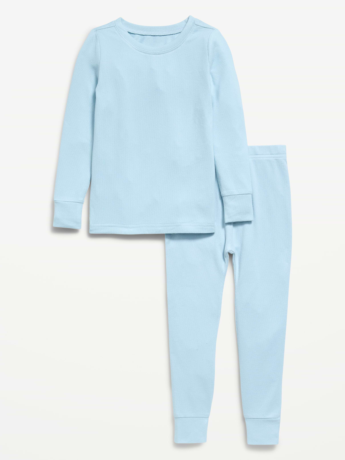 Image 1 of 2, Featuring SoftMode: our snuggliest, softest, brushed jersey., rib-knit crew neck, long sleeves, matching pajama pants, elasticized waist, rib-knit cuffs, online exclusive, Product #1185015