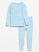 Image 1 of 2, Featuring SoftMode: our snuggliest, softest, brushed jersey., rib-knit crew neck, long sleeves, matching pajama pants, elasticized waist, rib-knit cuffs, online exclusive, Product #1185015