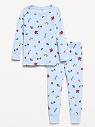 Image 1 of 2, rib-knit crew neck, short sleeves, pajama pants have, elasticized waist, rib-knit cuffs, licensed graphic, © Disney., Product #1185028
