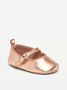 Image number 1 showing, Faux-Leather Ballet Flats for Baby