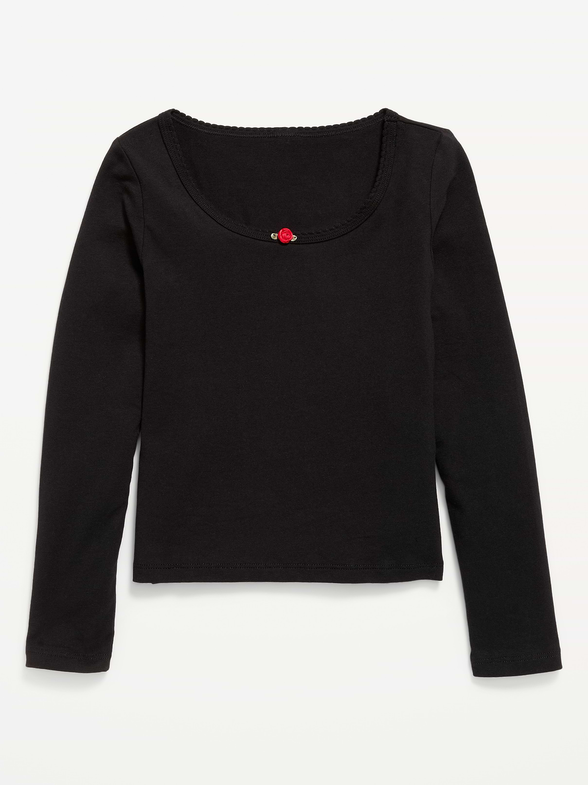 Image number 1 showing, Fitted Long-Sleeve Top for Girls