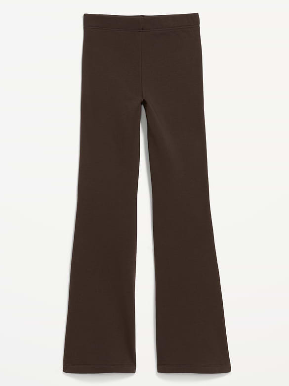 Fleece-Lined High-Waisted Flare Leggings