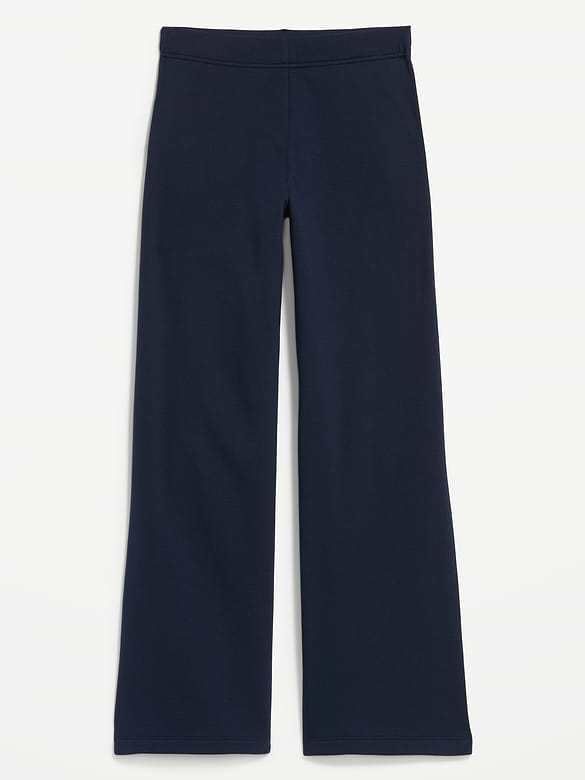 High-Waisted Fleece Wide-Leg Leggings
