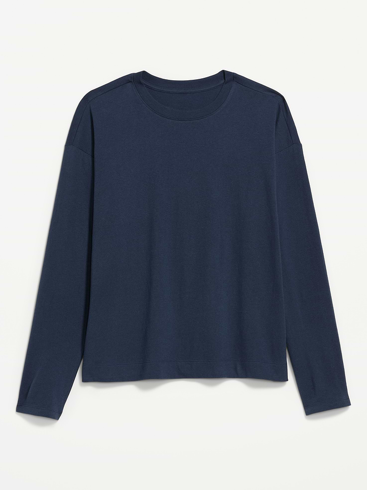 Image 4 of 4, Vintage Long-Sleeve Crew-Neck T-Shirt
