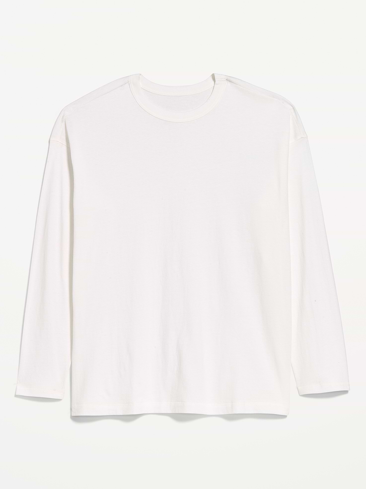 Image 4 of 4, Oversized EveryWear Long-Sleeve Tunic T-Shirt