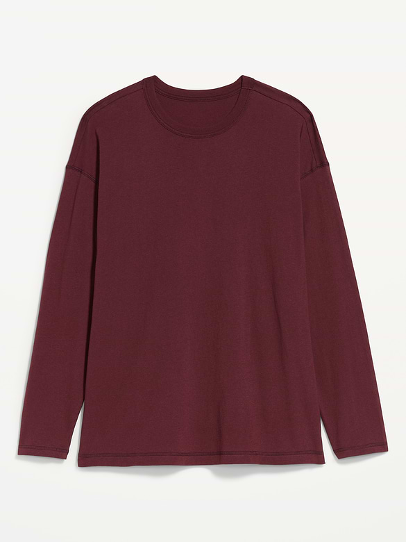 Oversized EveryWear Long-Sleeve Tunic T-Shirt