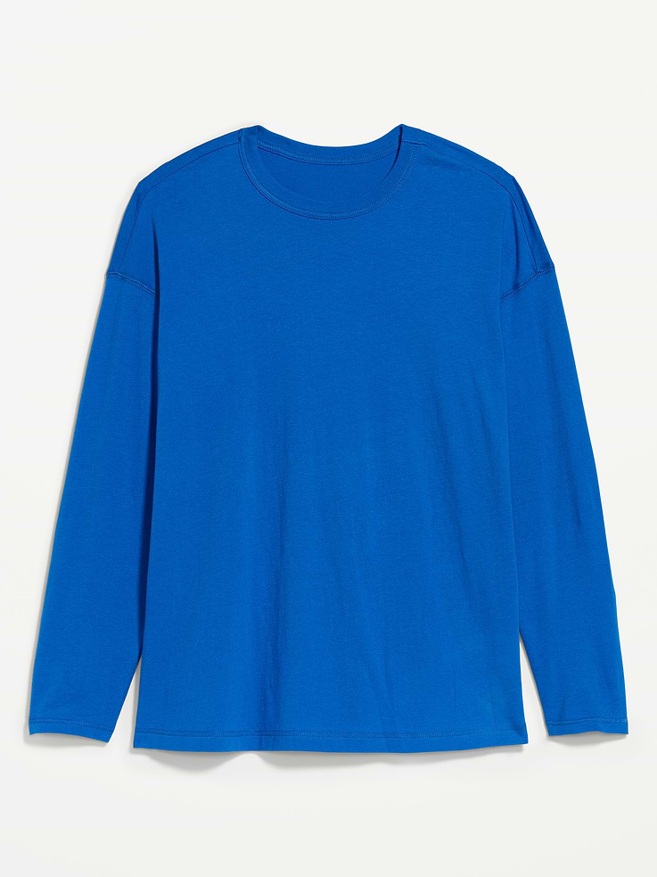 Image 4 of 4, Oversized EveryWear Long-Sleeve Tunic T-Shirt