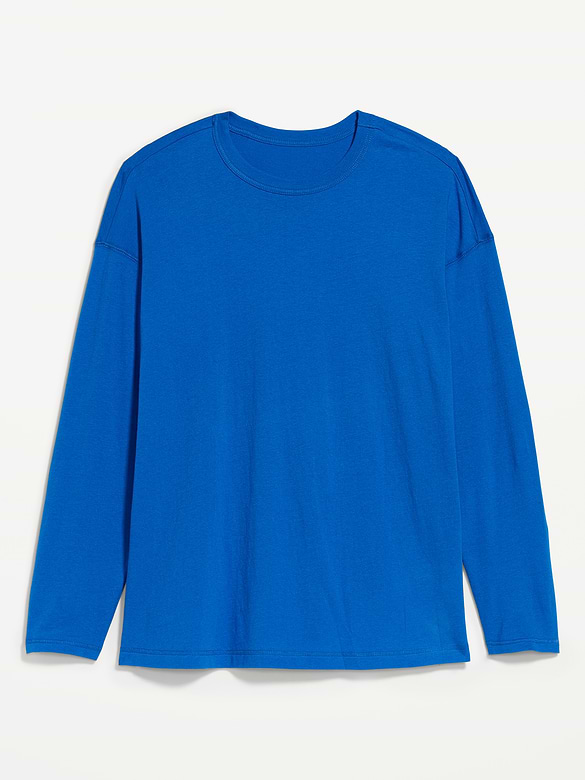 Oversized EveryWear Long-Sleeve Tunic T-Shirt