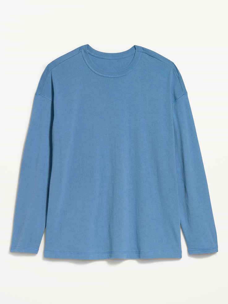 Image 4 of 4, Oversized EveryWear Long-Sleeve Tunic T-Shirt