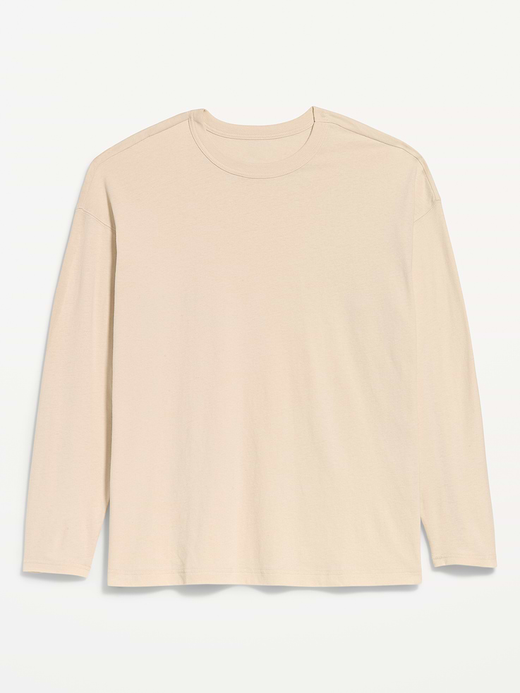 Image 4 de 4, T-shirt long passe-partout surdimensionné à manches longues