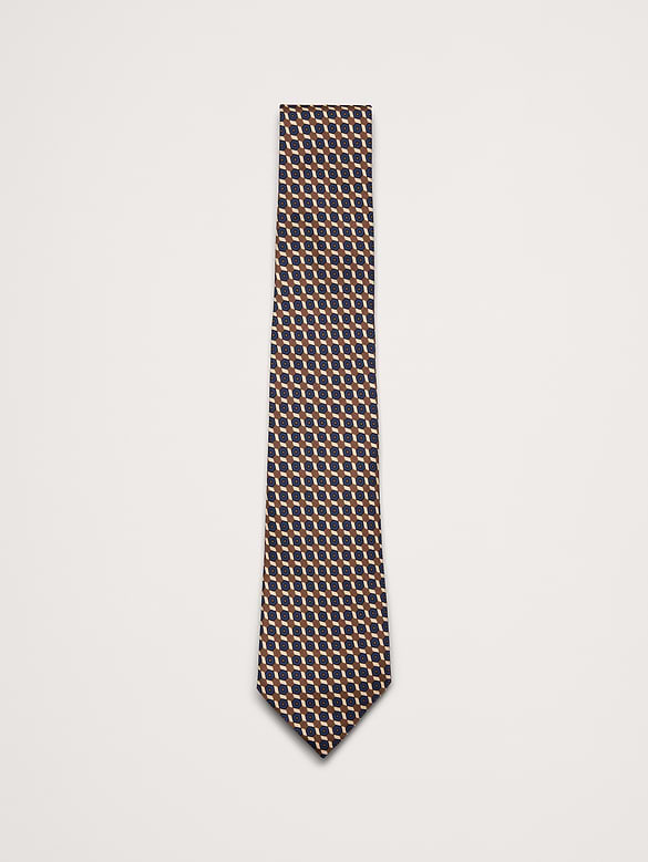 Geometric Silk Tie by Tino Cosma