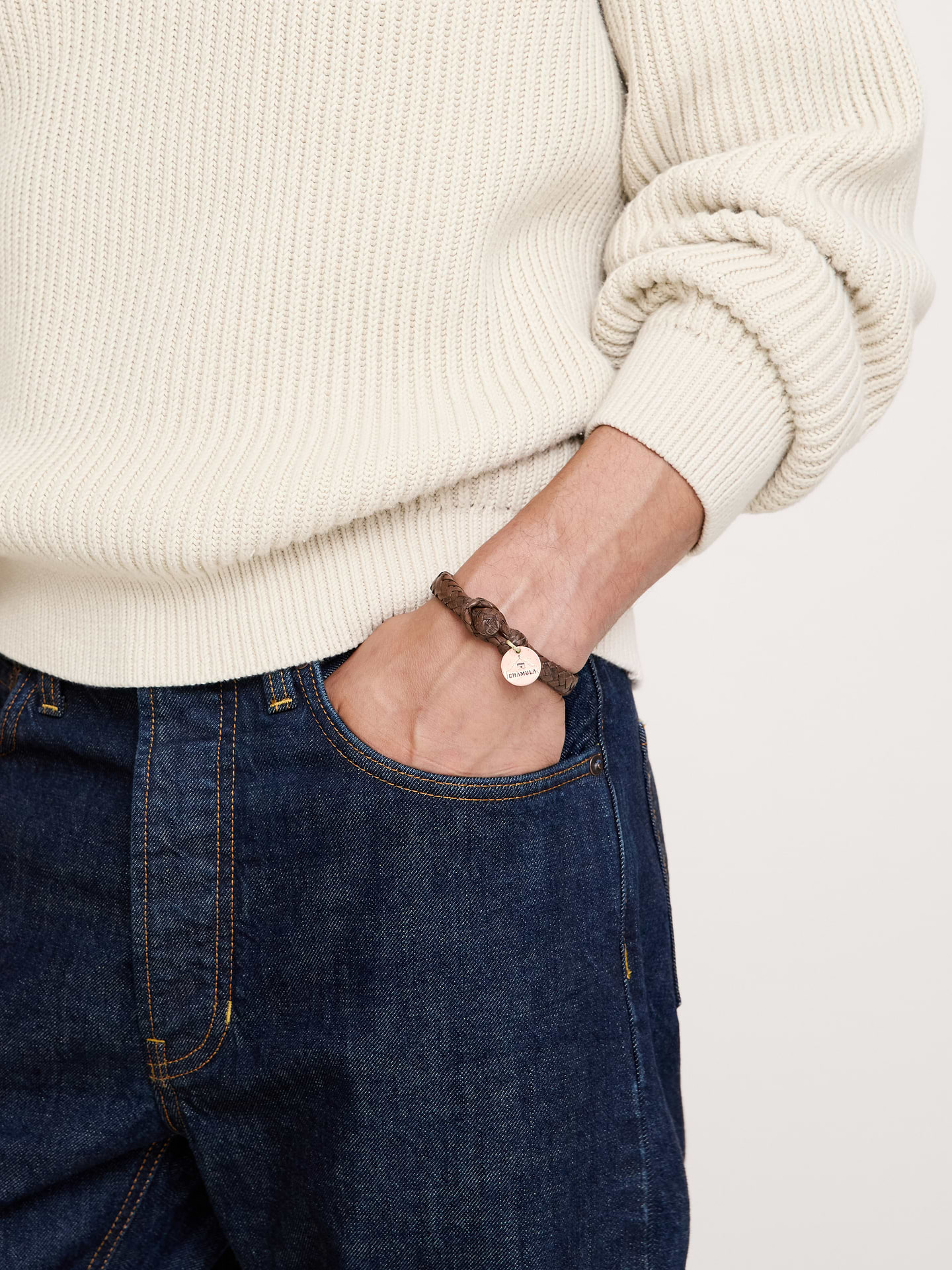 Image number 4 showing, Wide Flat Weaved Bracelet by Chamulas