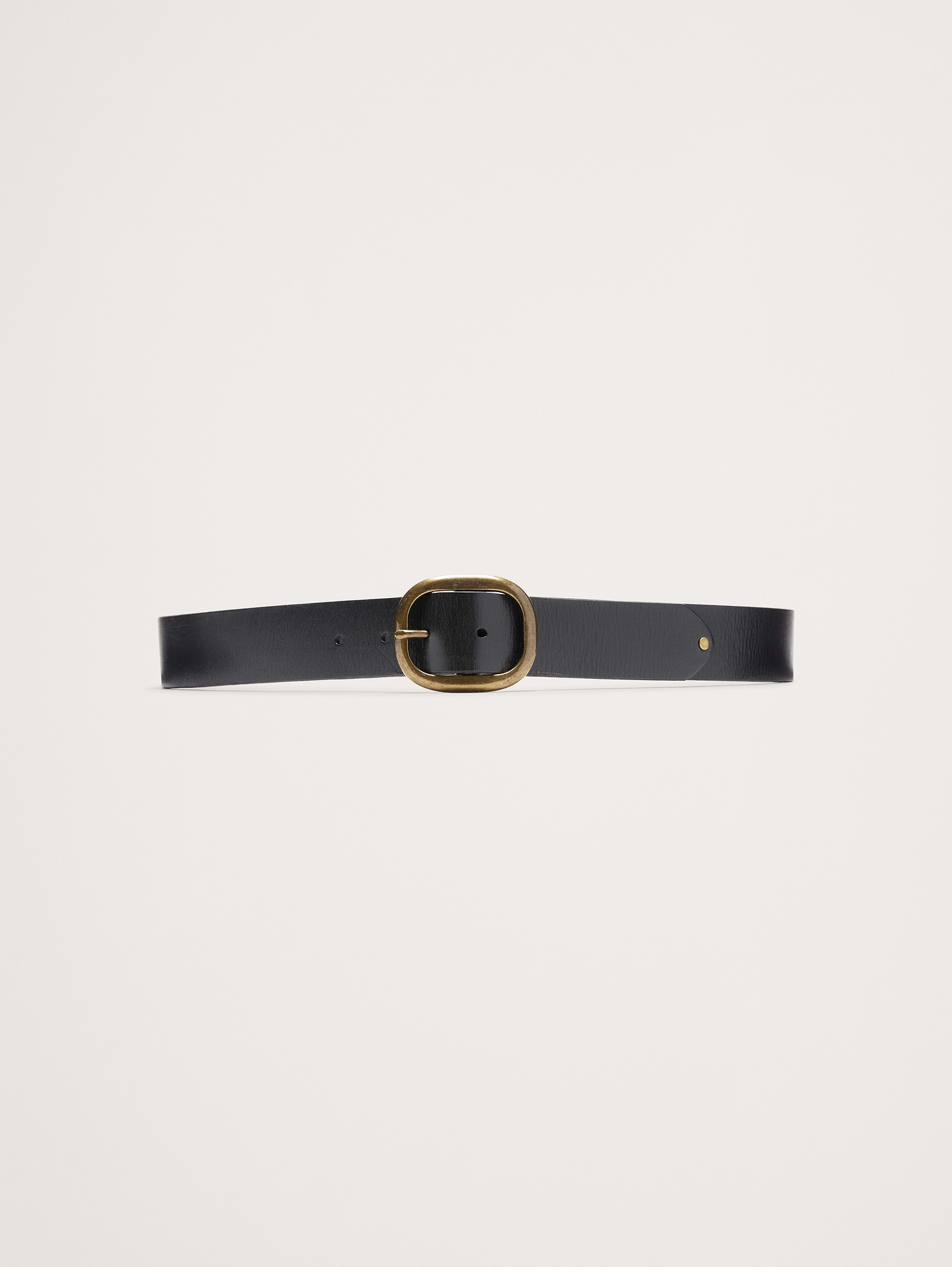 Image number 1 showing, Leather Oval-Buckle Belt