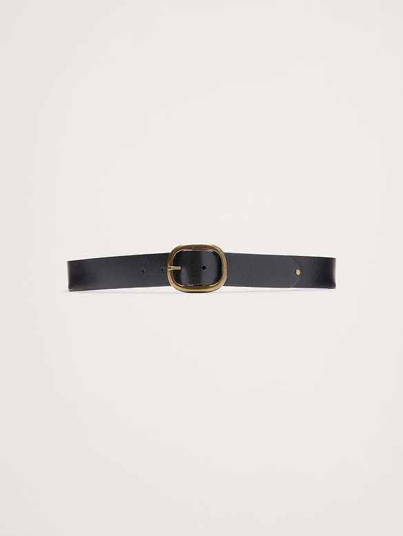 Ceinture en cuir à boucle ovale