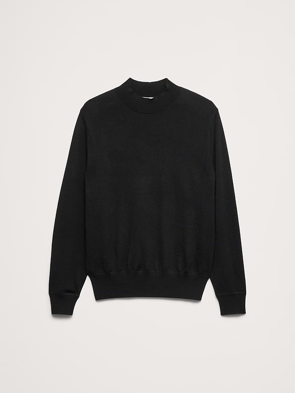 Merino Mock-Neck Sweater