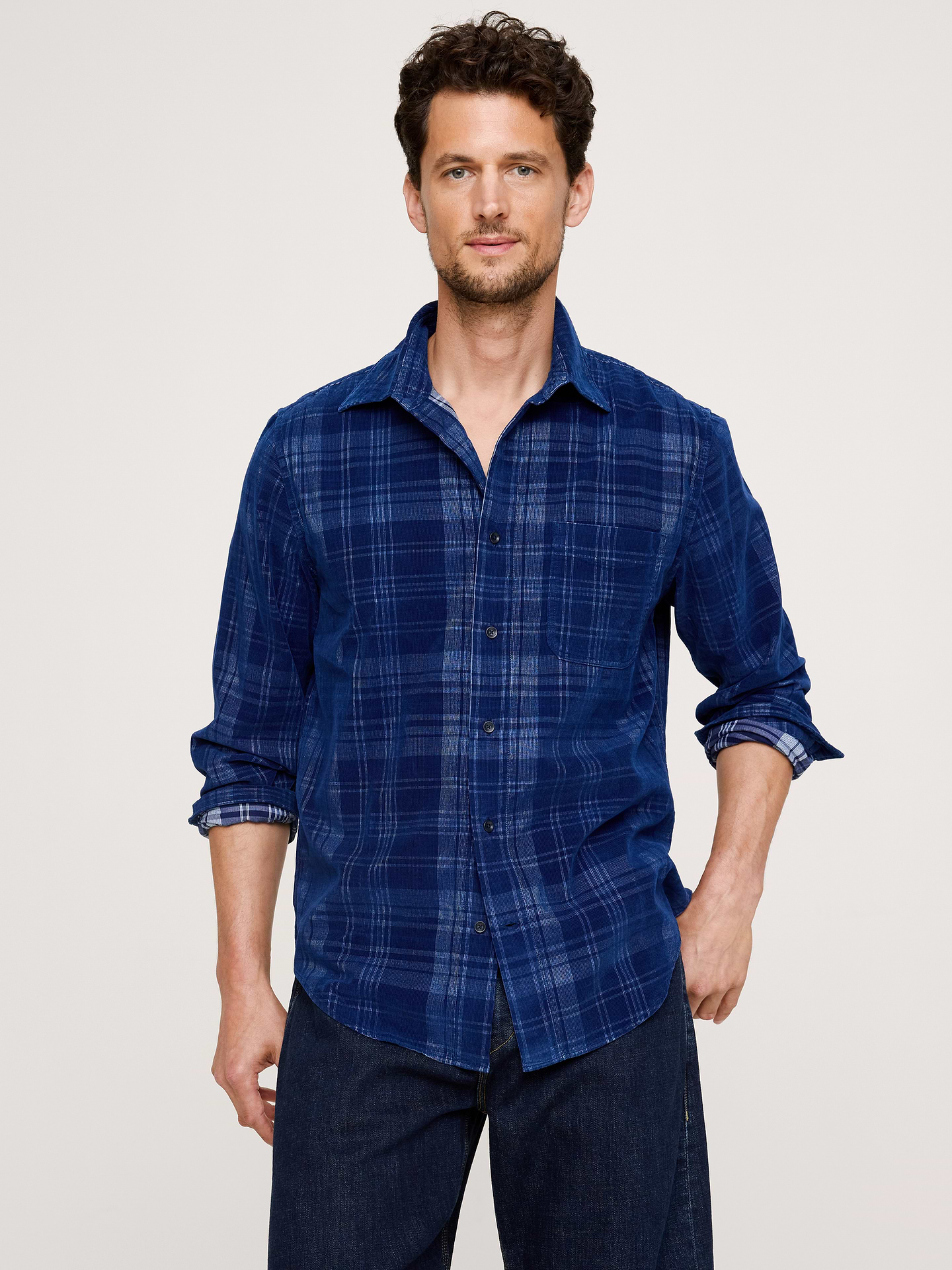 Image number 1 showing, Standard-Fit Lightweight Corduroy Shirt