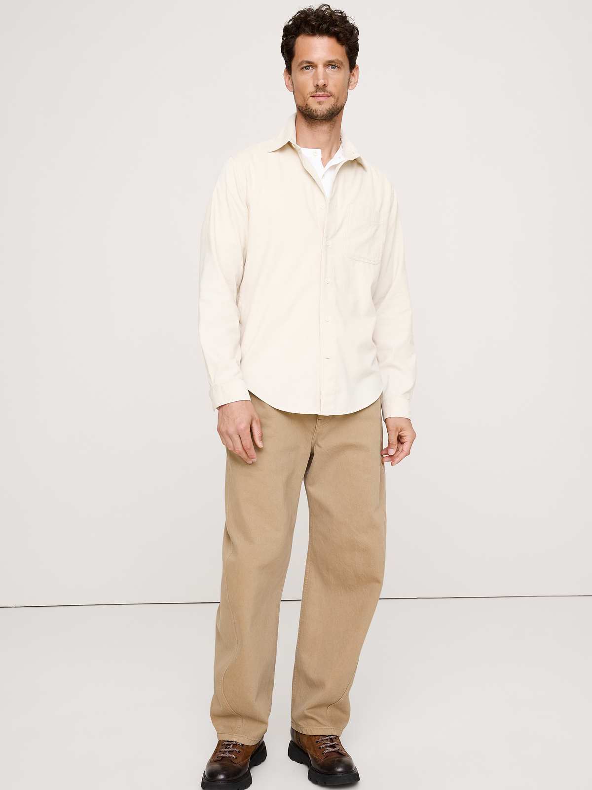 Standard-Fit Lightweight Corduroy Shirt
