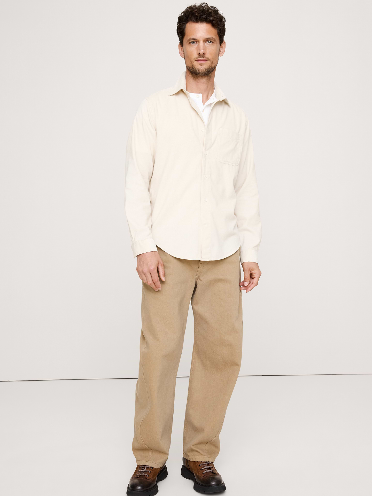Image number 1 showing, Standard-Fit Lightweight Corduroy Shirt