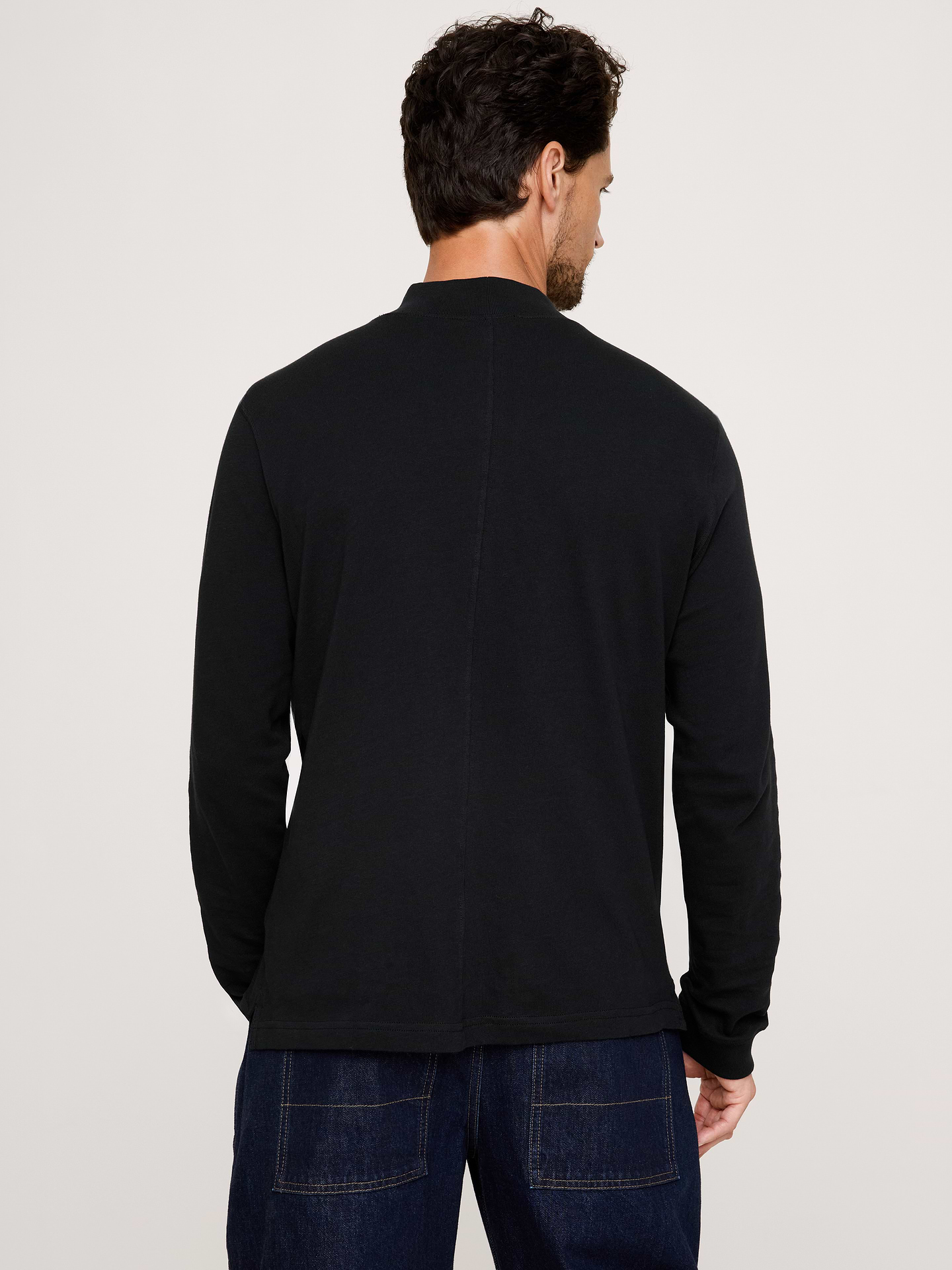Image number 2 showing, Cotton Jersey Mock-Neck T-Shirt
