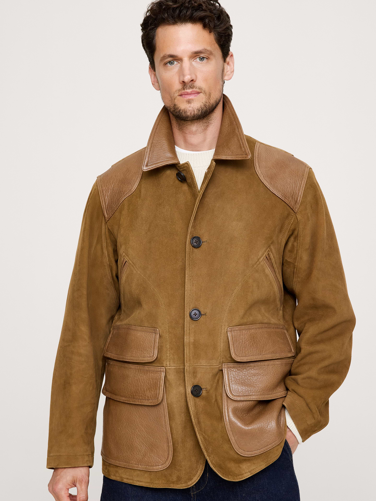 Image number 3 showing, Suede Chore Coat
