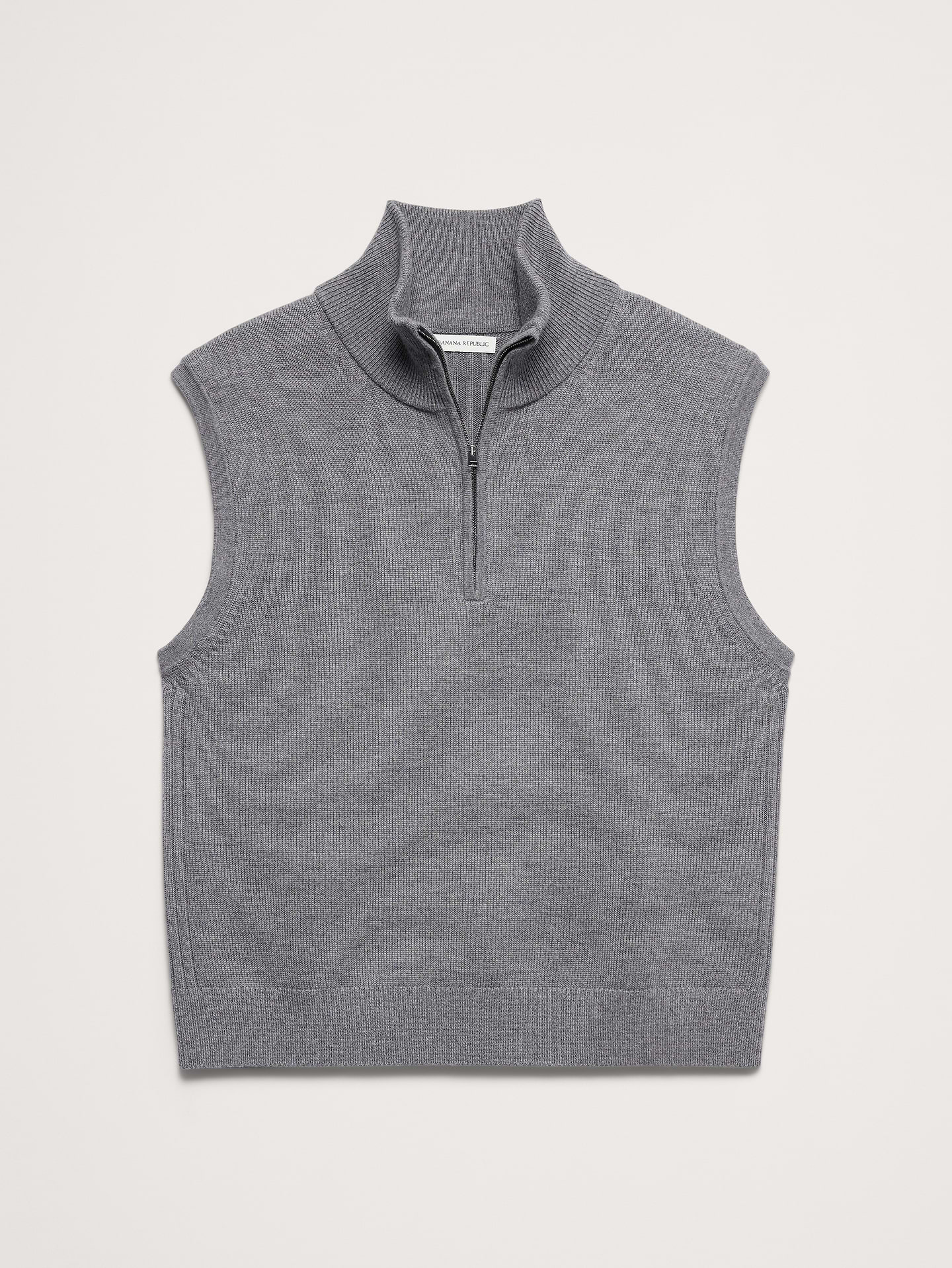 Image number 4 showing, Merino Quarter-Zip Sweater Vest