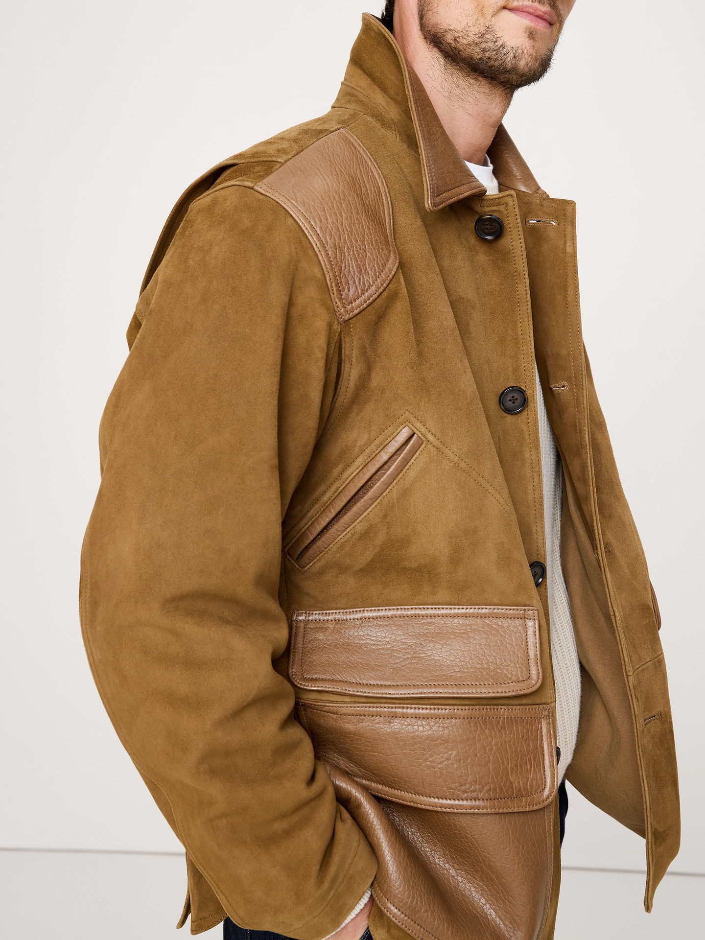 Image number 7 showing, Suede Chore Coat