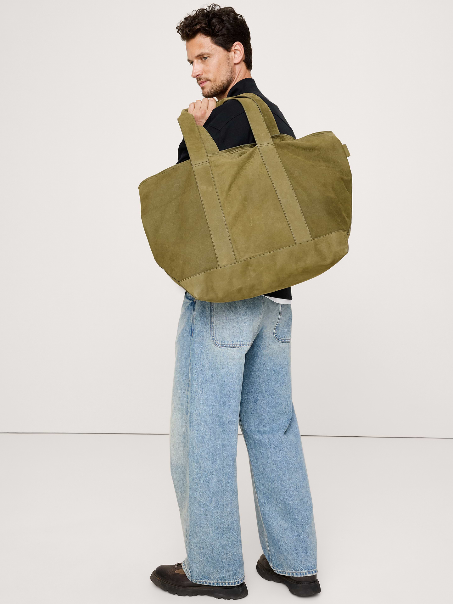 Image number 2 showing, Nubuck Leather Weekend Tote