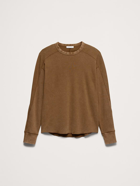 T-shirt en tricot de coton gaufré