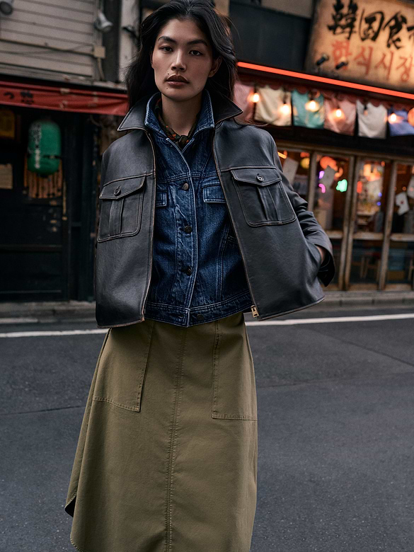 Distressed Leather Jacket