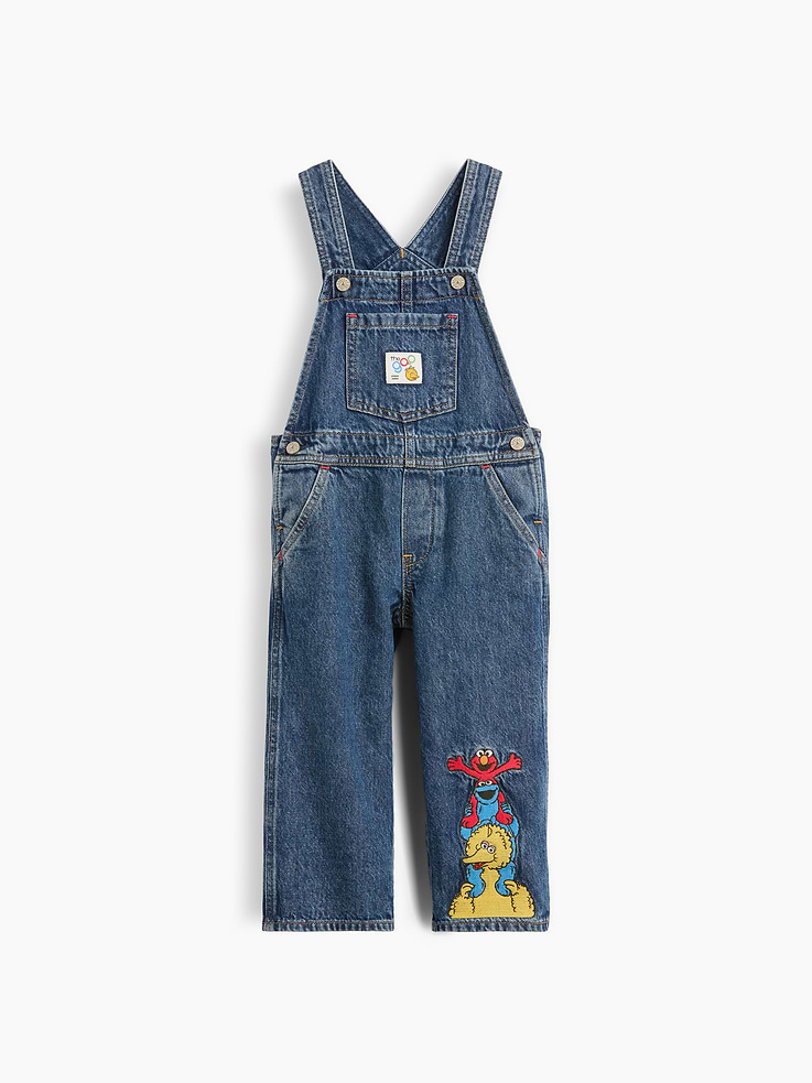 L'image numéro 4 présente Salopette en denim Sesame Street pour Bébé et Tout-petit