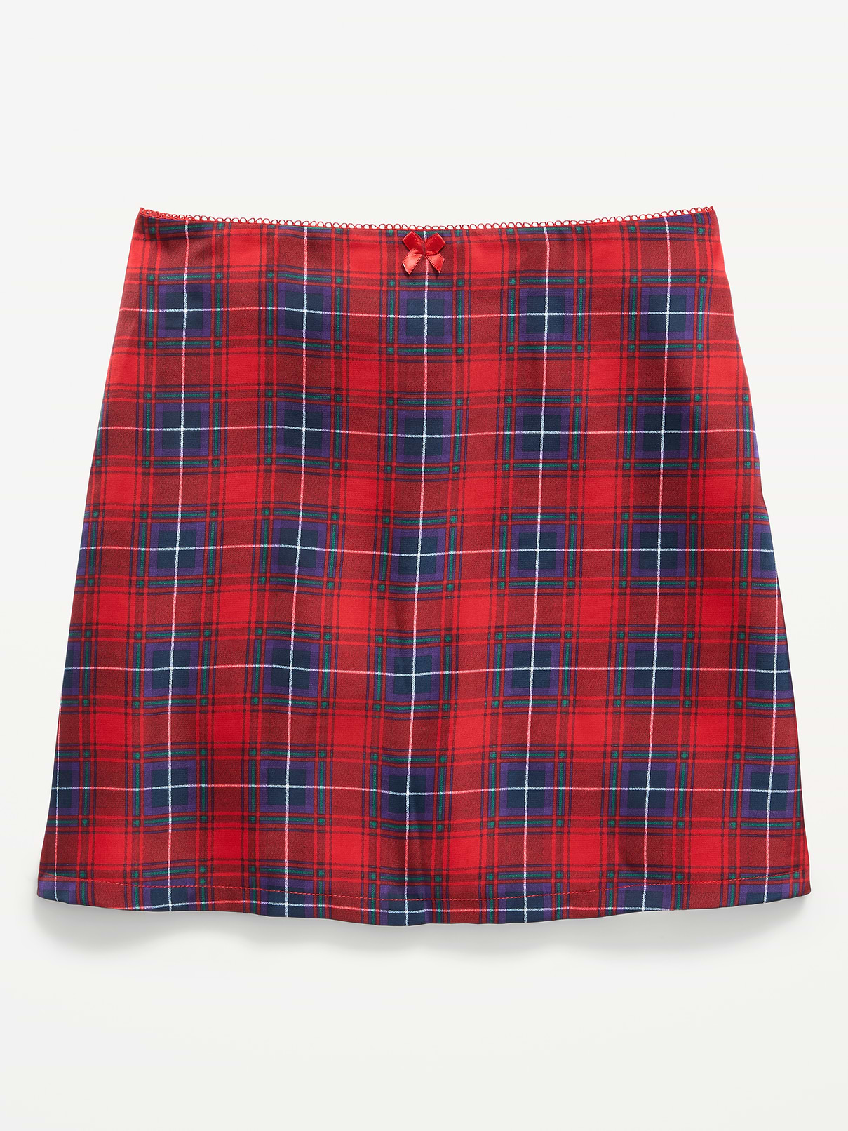 Image 4 of 5, Plaid Satin Skirt for Girls