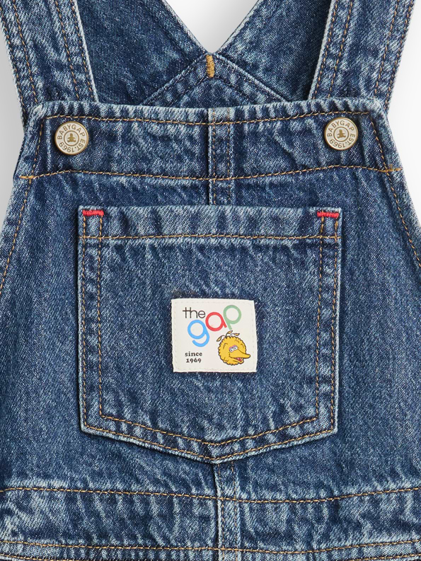 L'image numéro 3 présente Salopette en denim Sesame Street pour Bébé et Tout-petit