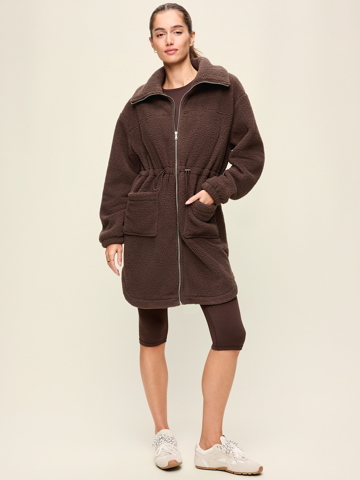 Longline Sherpa Jacket | Old Navy