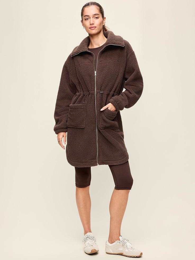 Image number 1 showing, Longline Sherpa Jacket
