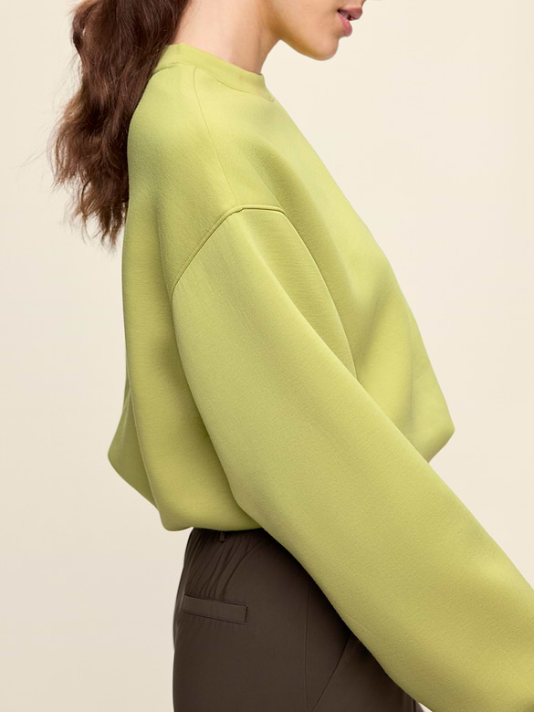 Bounce Fleece Bubble-Hem Sweatshirt