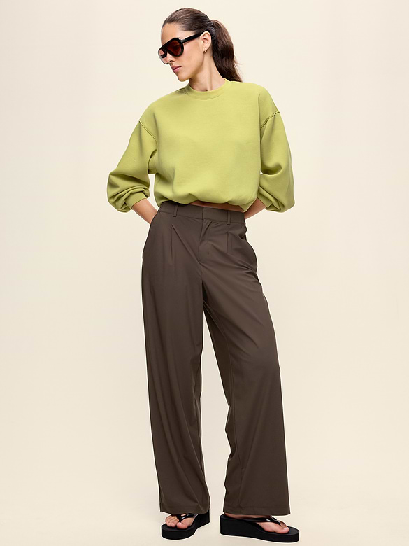 Bounce Fleece Bubble-Hem Sweatshirt