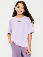 Image number 1 showing, Oversized Short-Sleeve Graphic T-Shirt for Girls