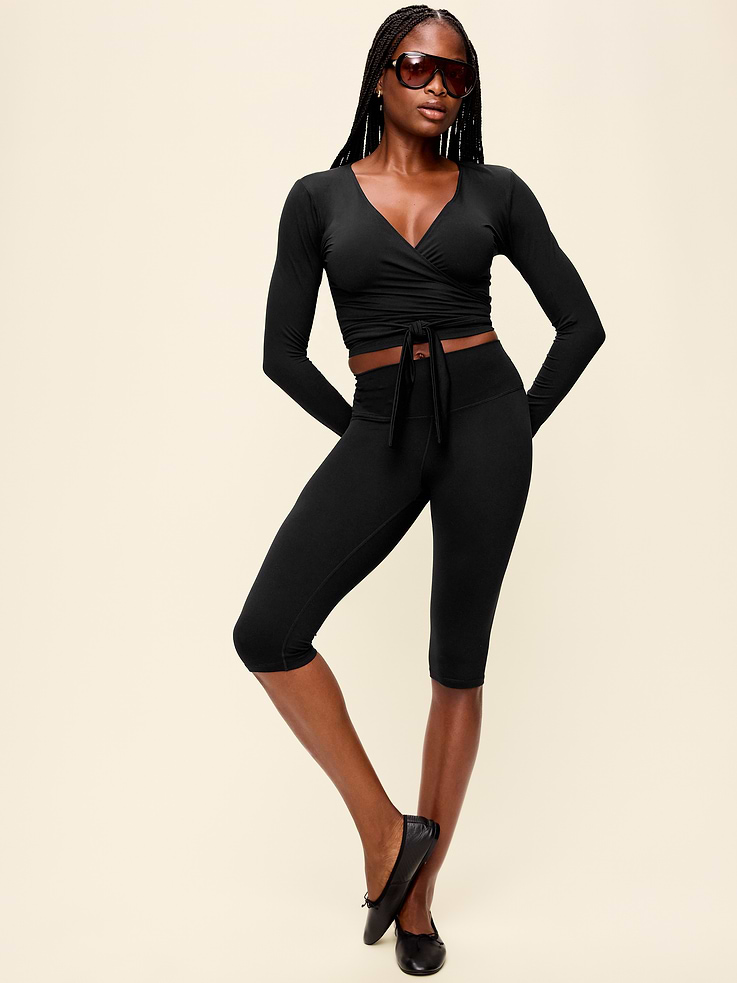 Image number 3 showing, StudioSmooth Long-Sleeve Wrap Top