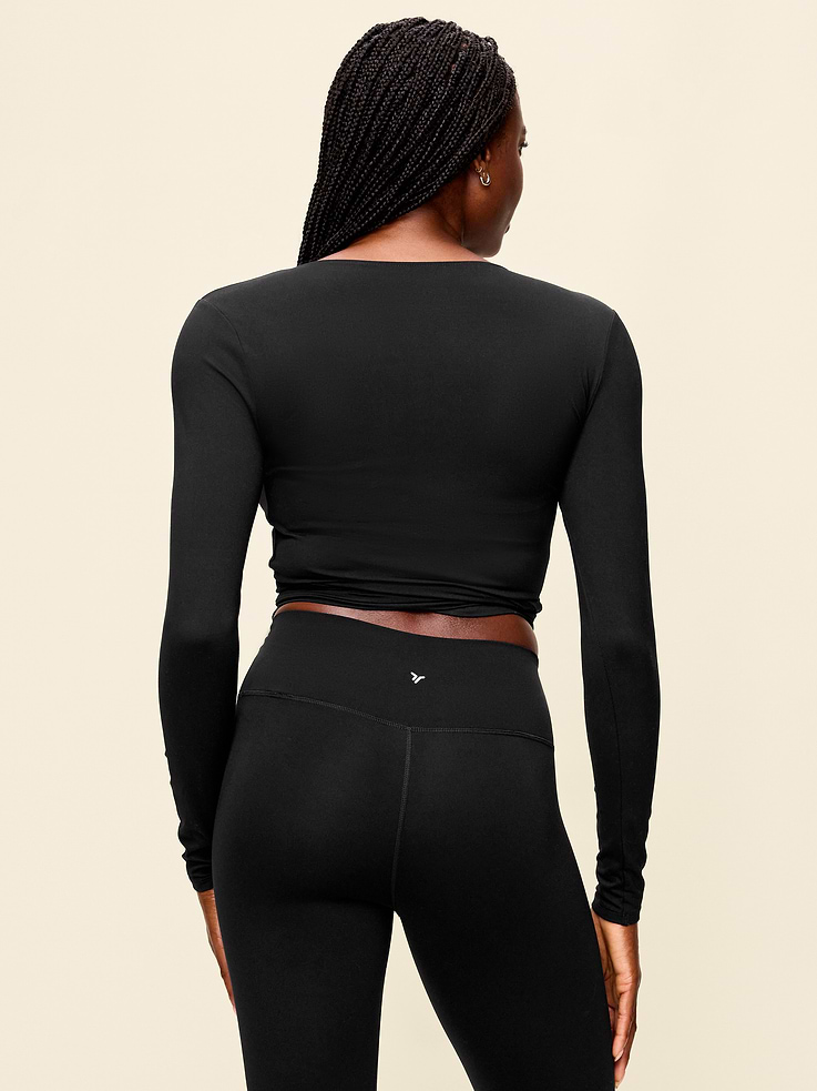 Image number 2 showing, StudioSmooth Long-Sleeve Wrap Top